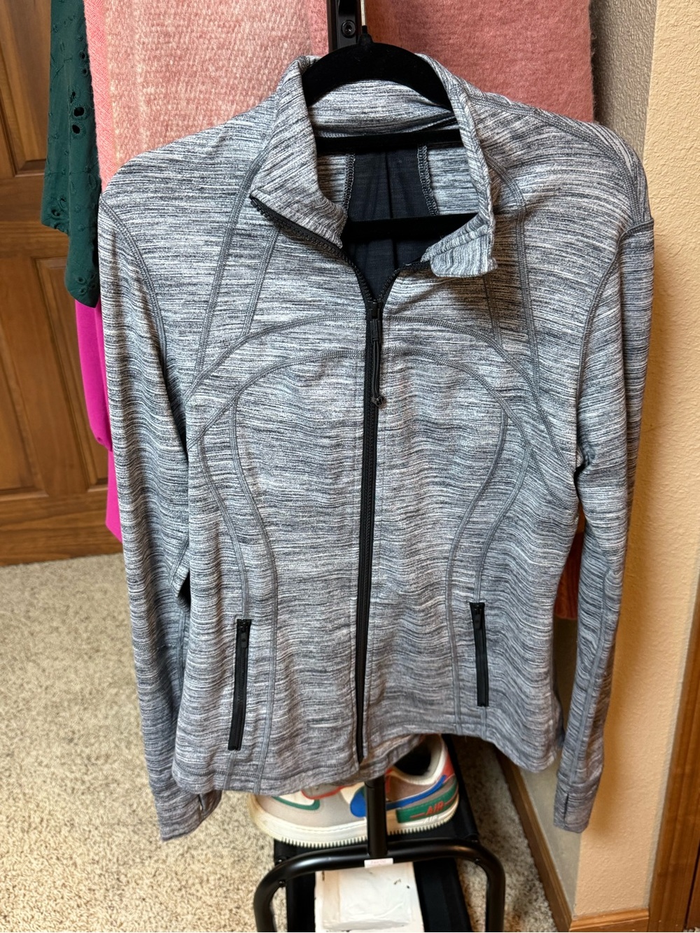 lululemon athletica Heathered Gray Full-Zip Utility Jacket